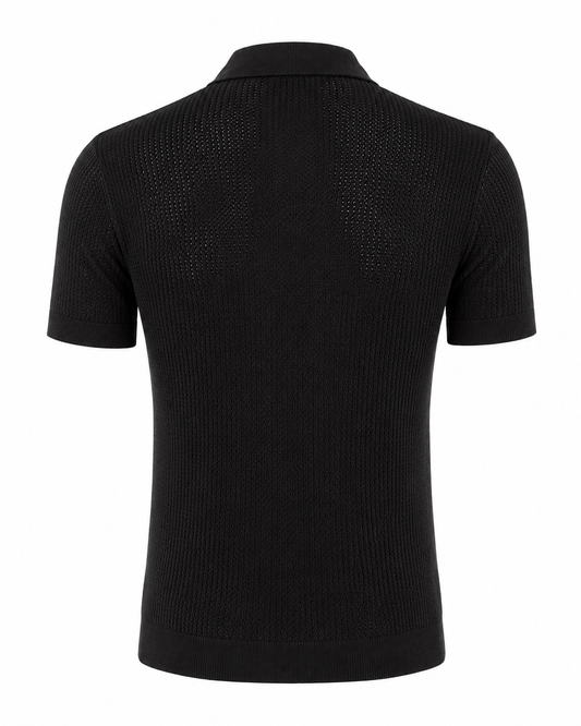 Midnight Black - Costa Knit Polo