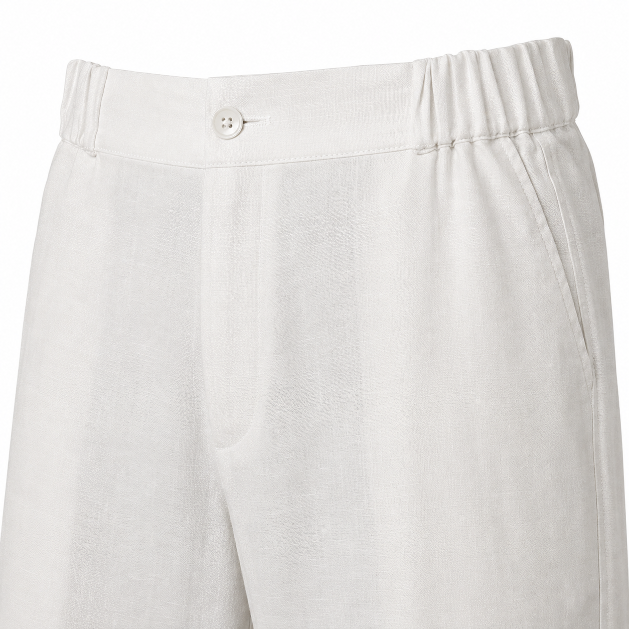 Premium Pearl White – Linen Pants