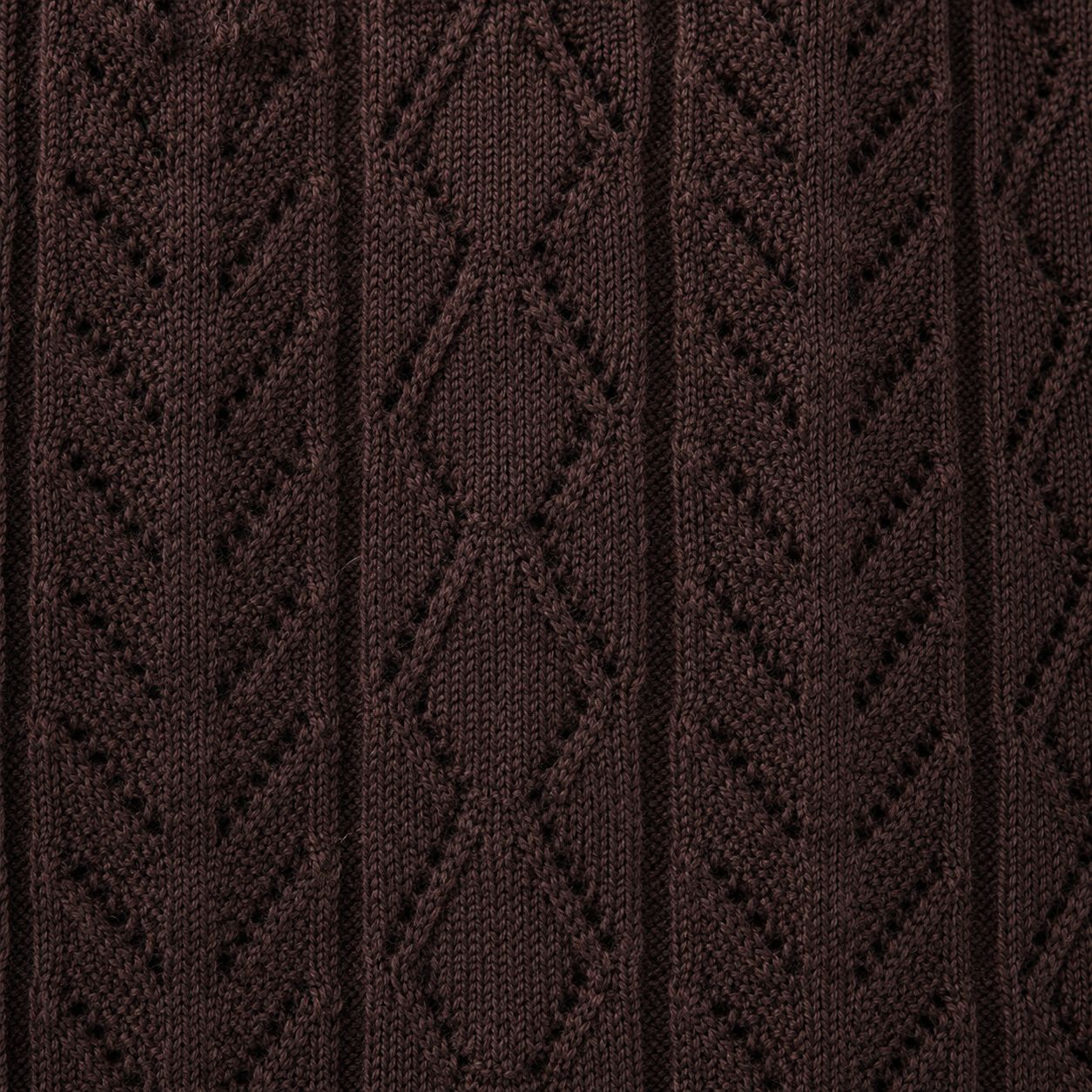 Tobacco Brown — Mosaic Knit Polo