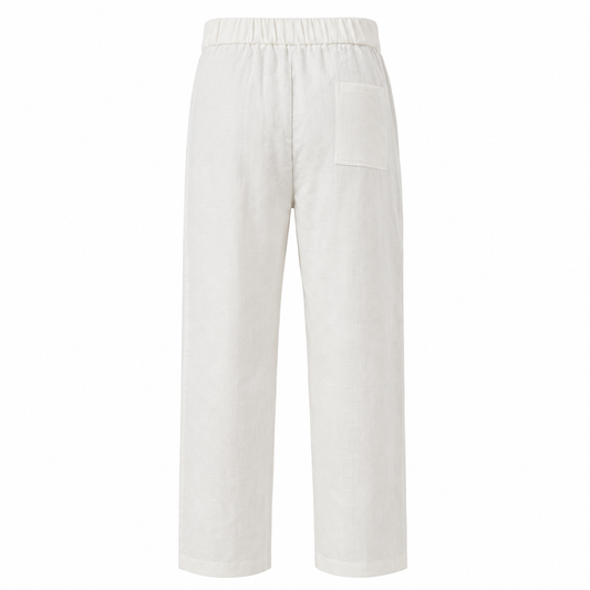 Premium Pearl White – Linen Pants