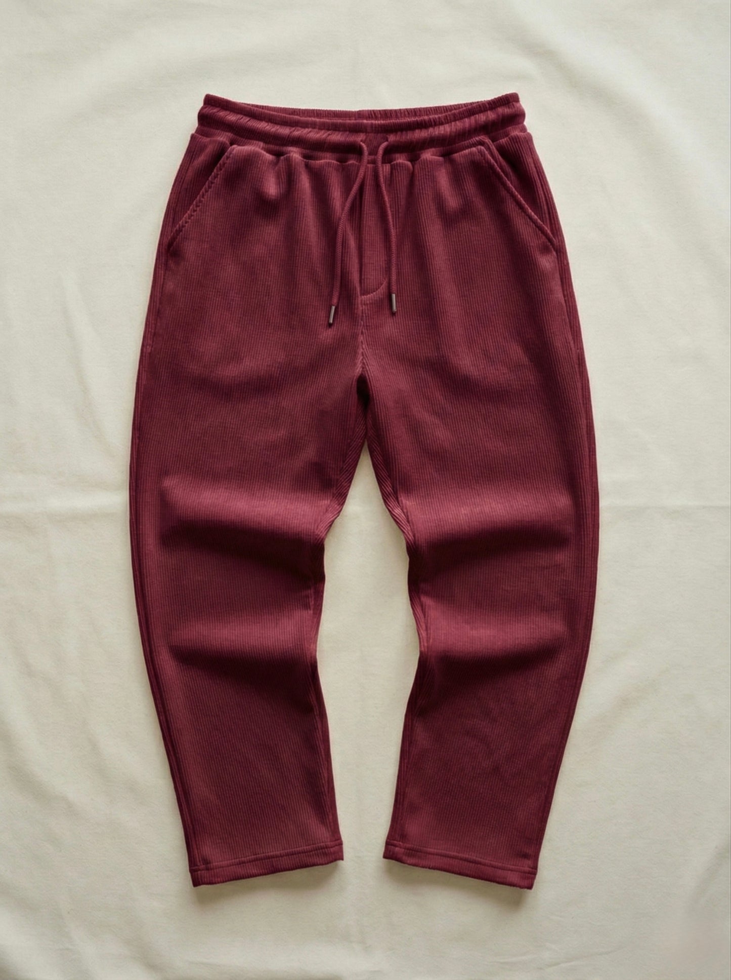 Crimson Burgundy Ribbed pants
