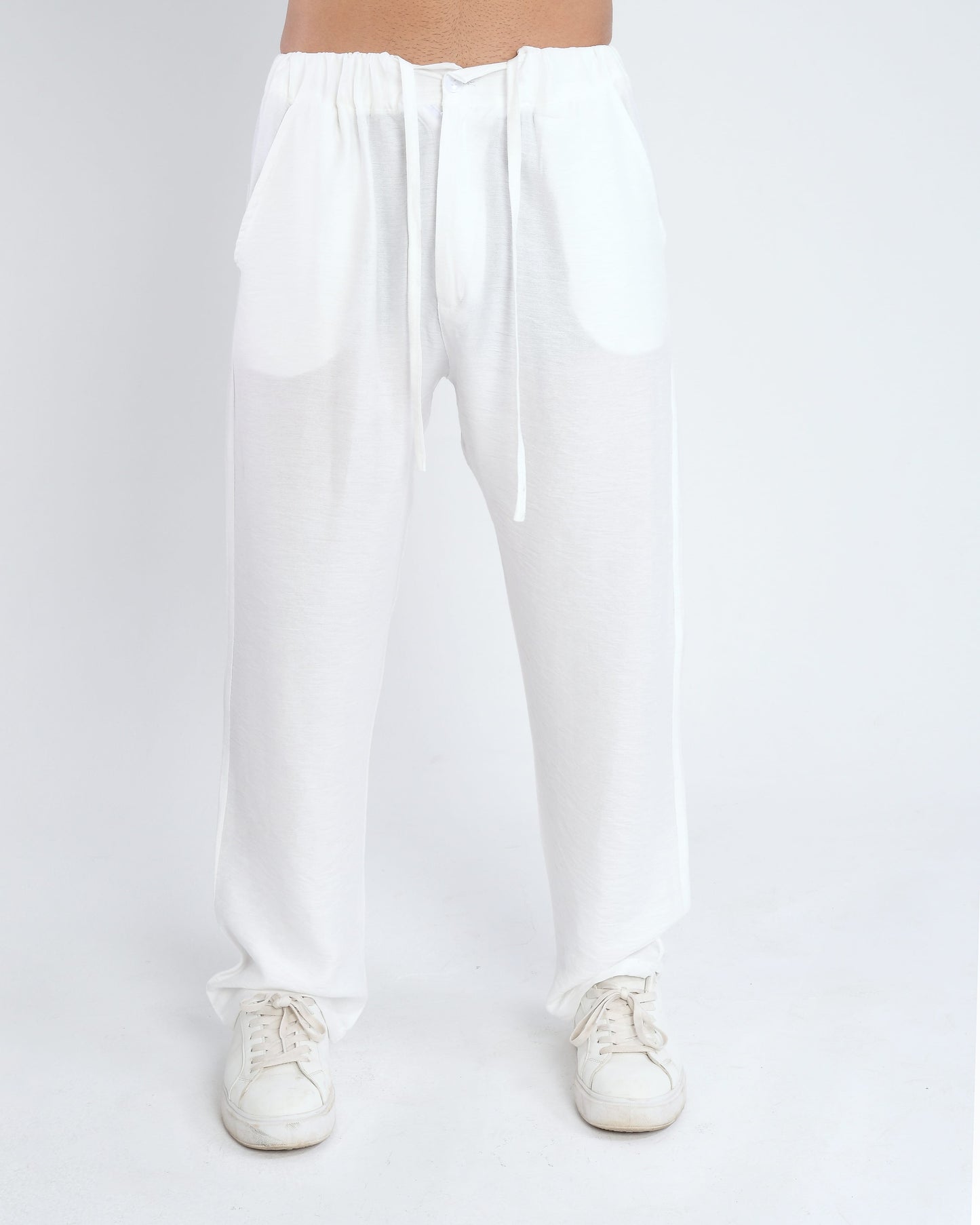 Pearl White – Linen Pants