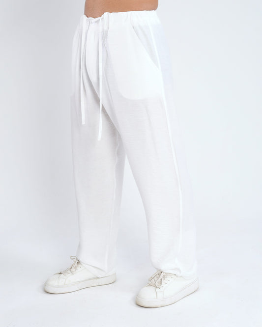 Pearl White – Linen Pants