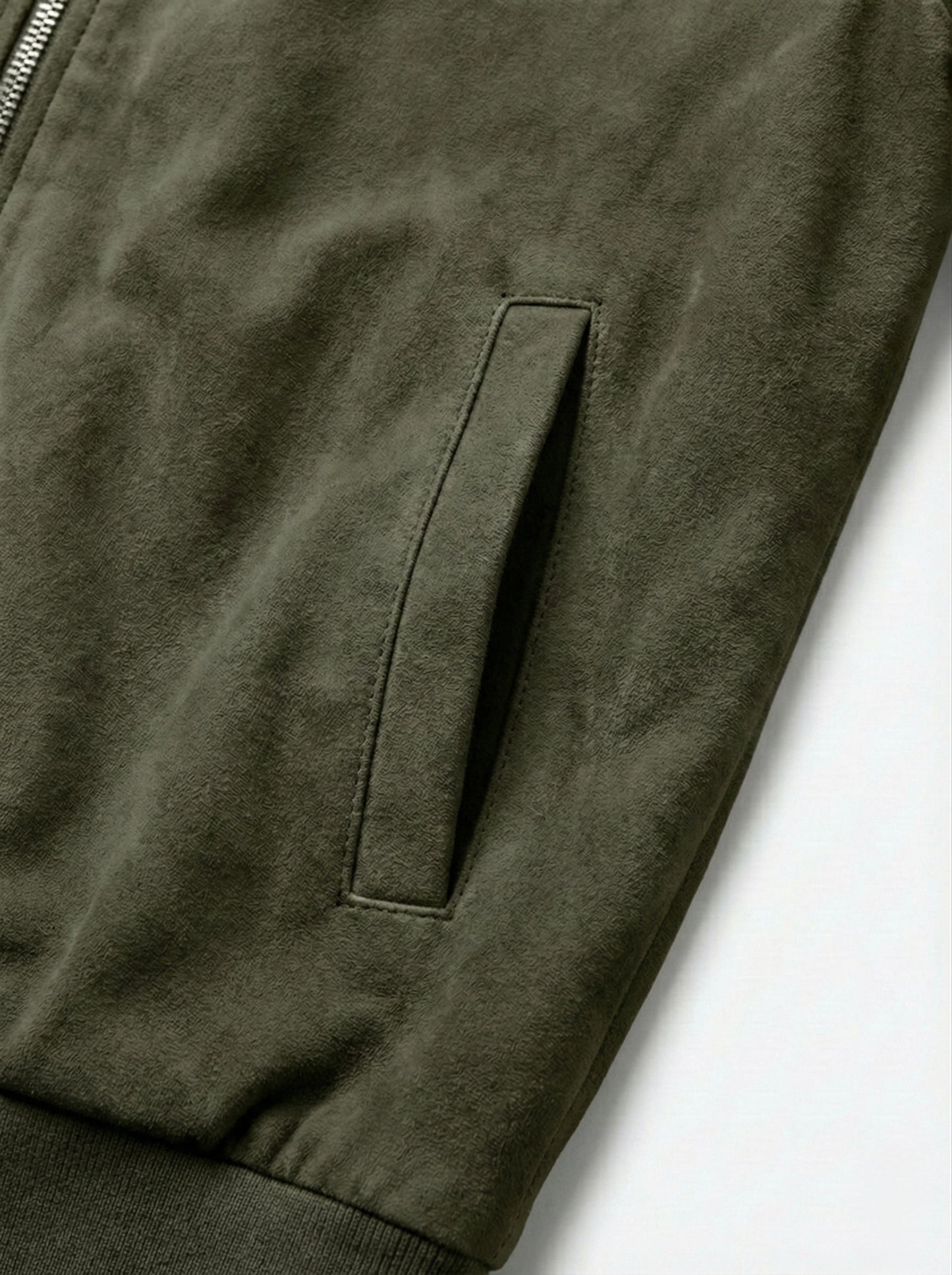 Deep Olive Suede Jacket