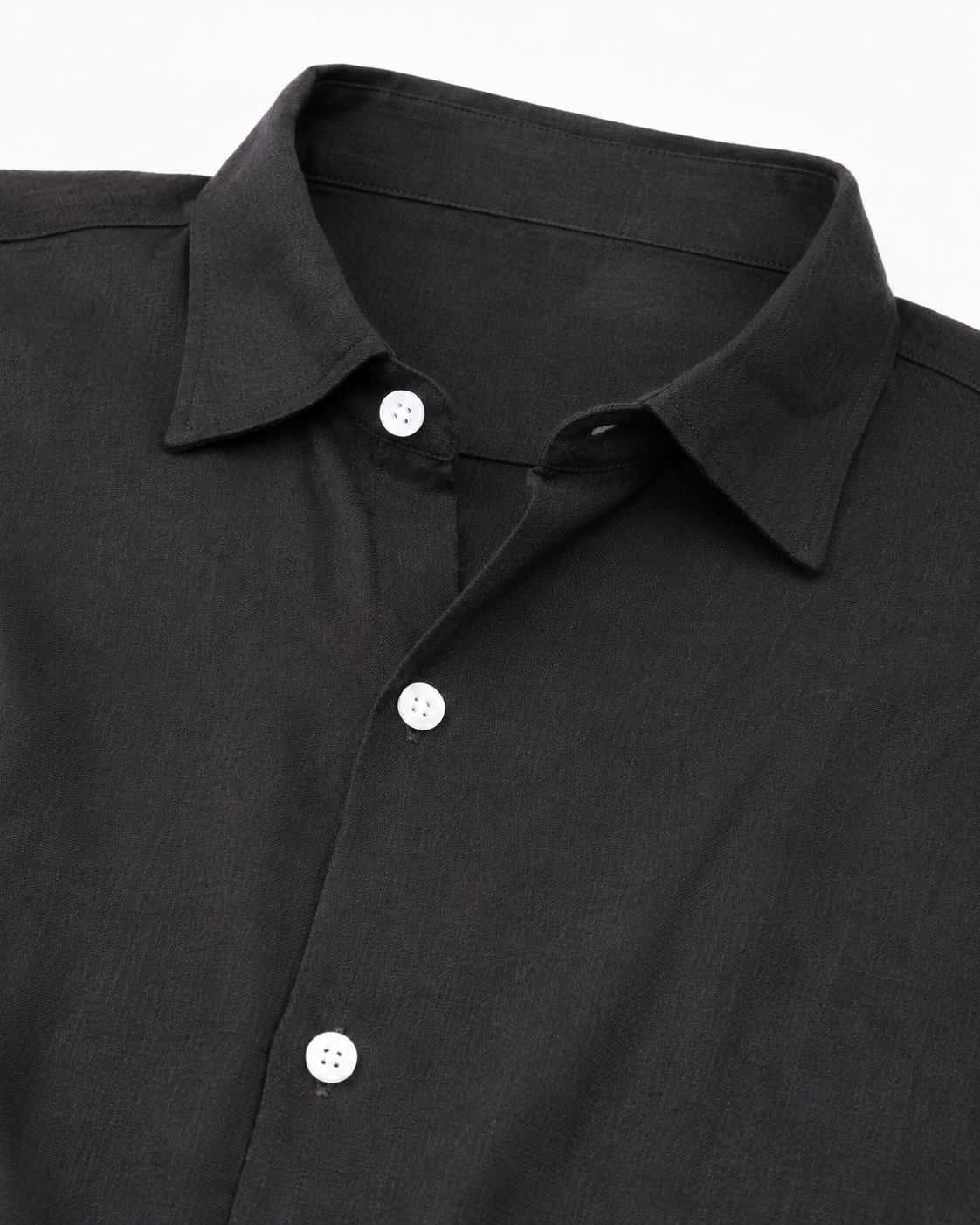 Midnight Black – Long Sleeve Linen