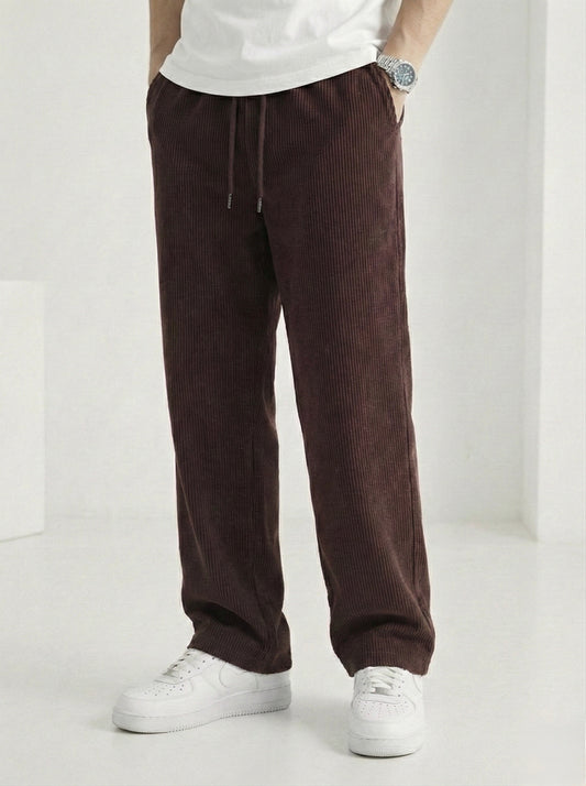Tobacco Brown Ribbed pants