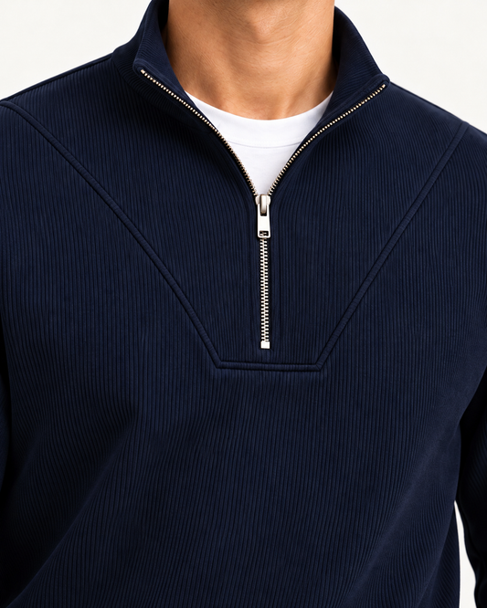 Deep Tide Blue Quarter Zip