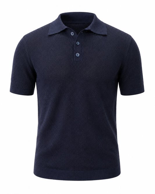 Navy Blue - Costa Knit Polo
