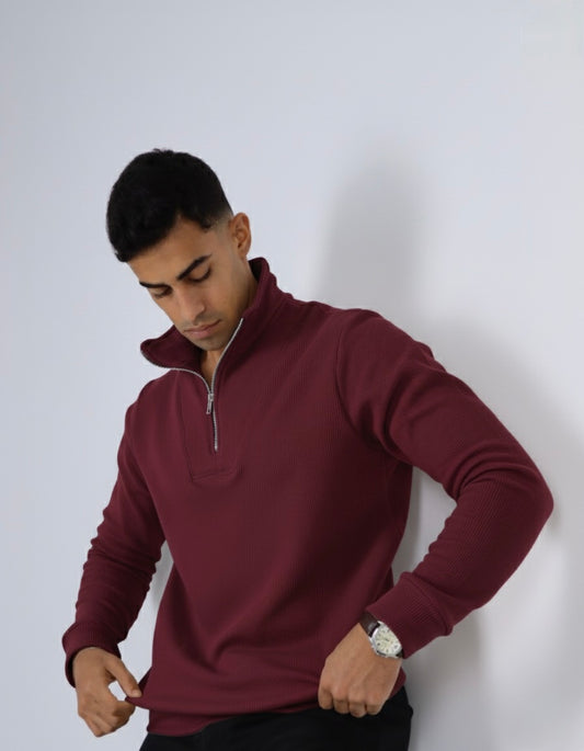Crimson Burgundy Quarter Zip