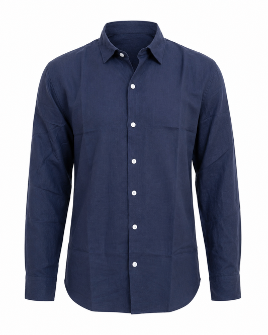 Navy Blue – Long Sleeve Linen