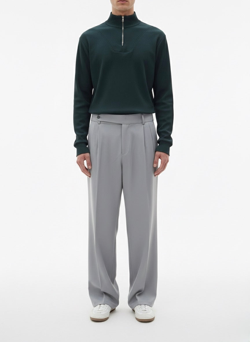 Urban Grey - Italian Pleated Pants – Taif Cai