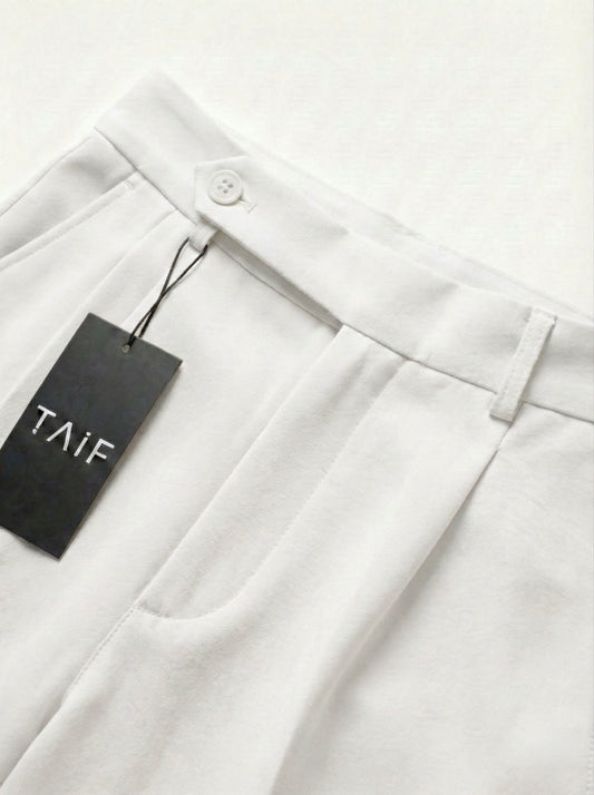 Pearl White - Italian Pleated Pants