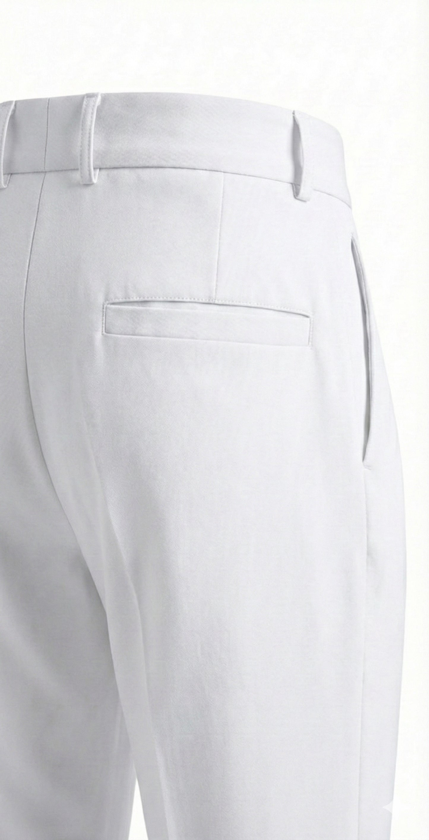 Pearl White - Italian Pleated Pants