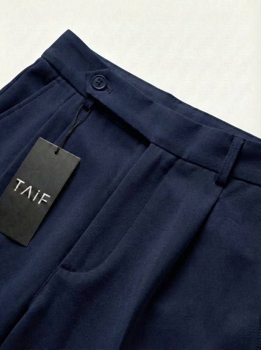 Deep Blue - Italian Pleated Pants