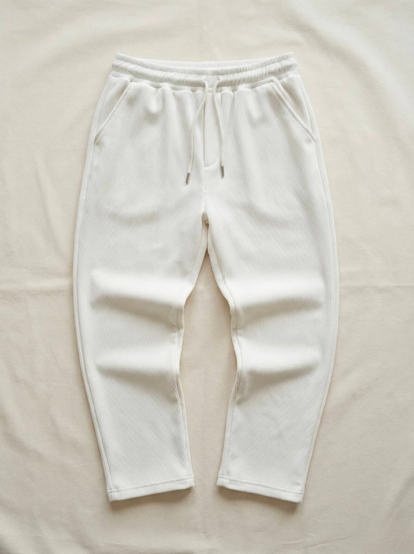 Pearl White Ribbed pants