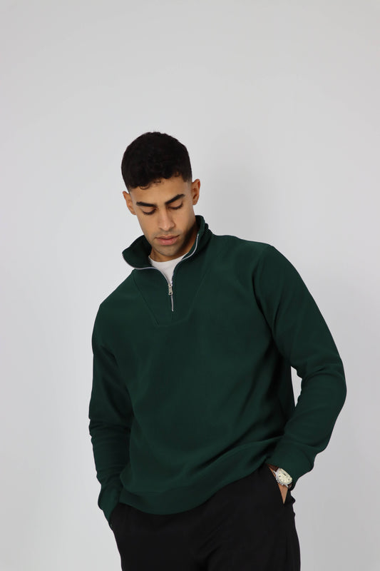 Emerald green Quarter Zip