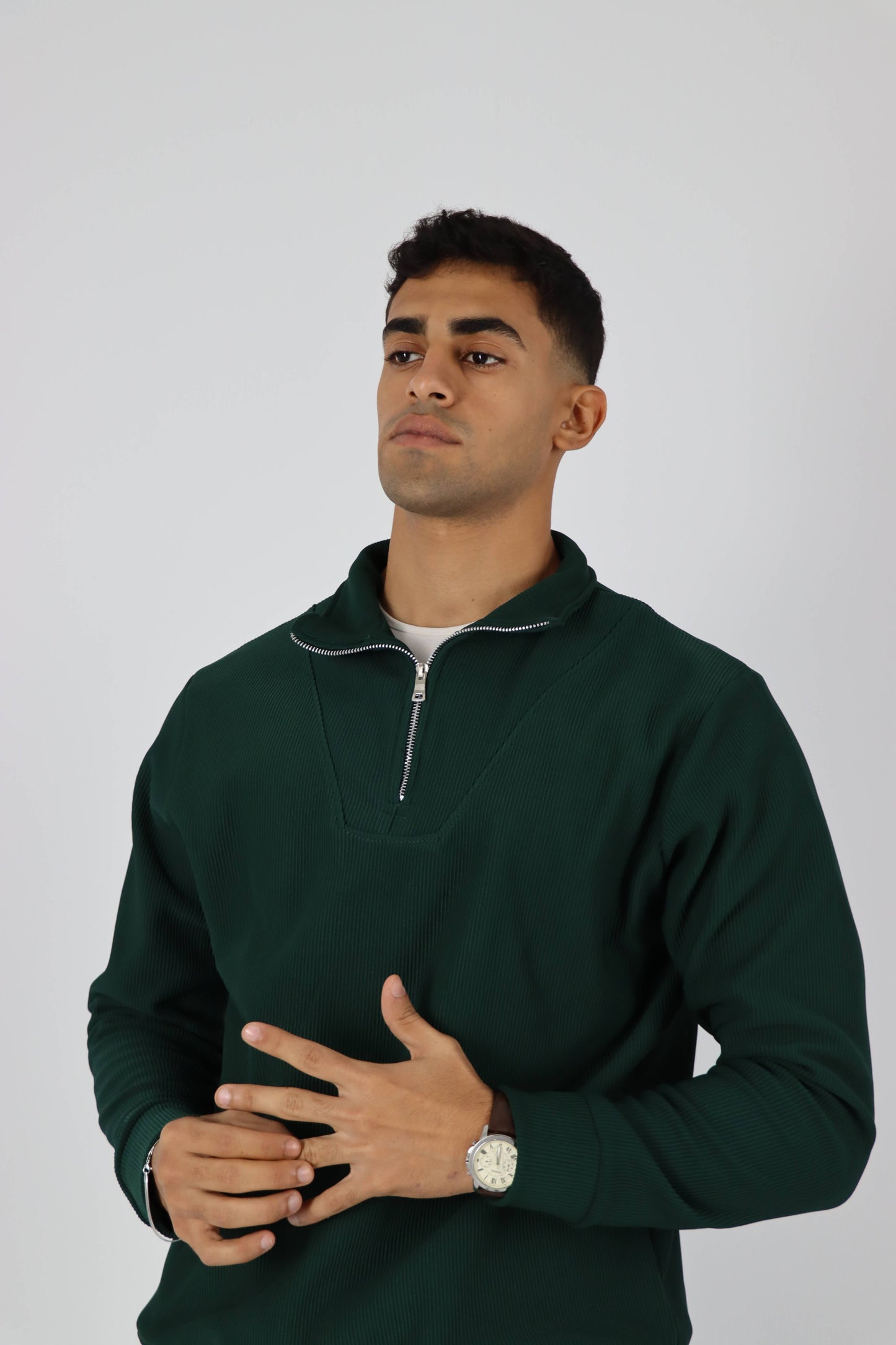 Emerald green Quarter Zip