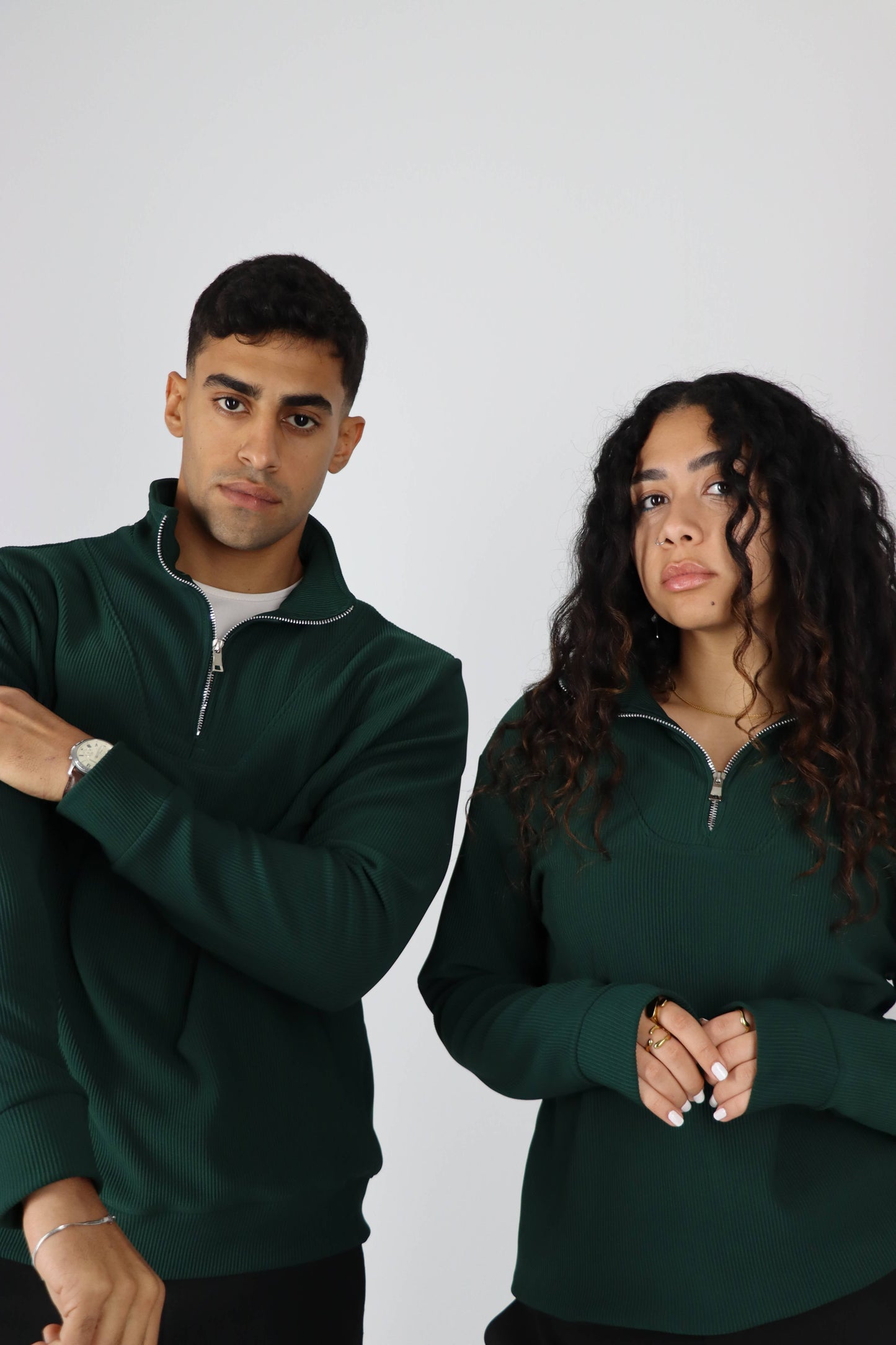 Emerald green Quarter Zip