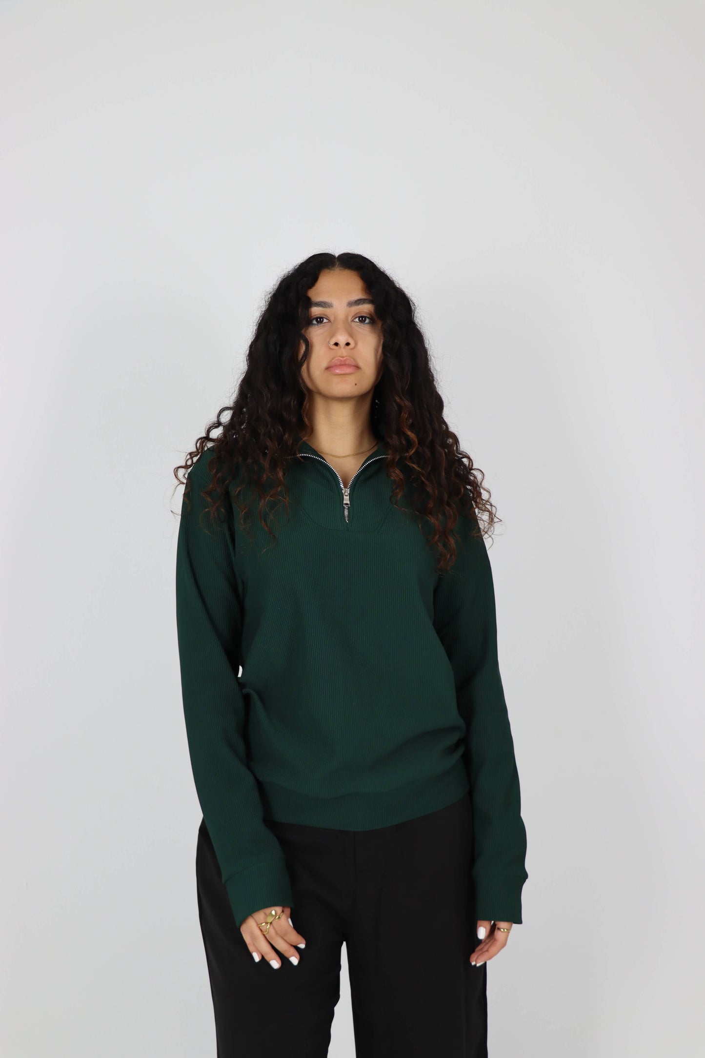 Emerald green Quarter Zip