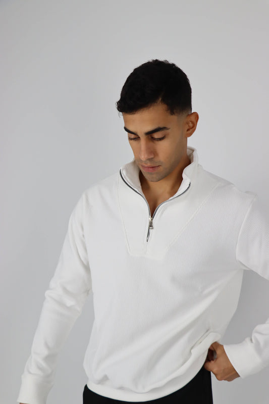 Pearl White Quarter Zip