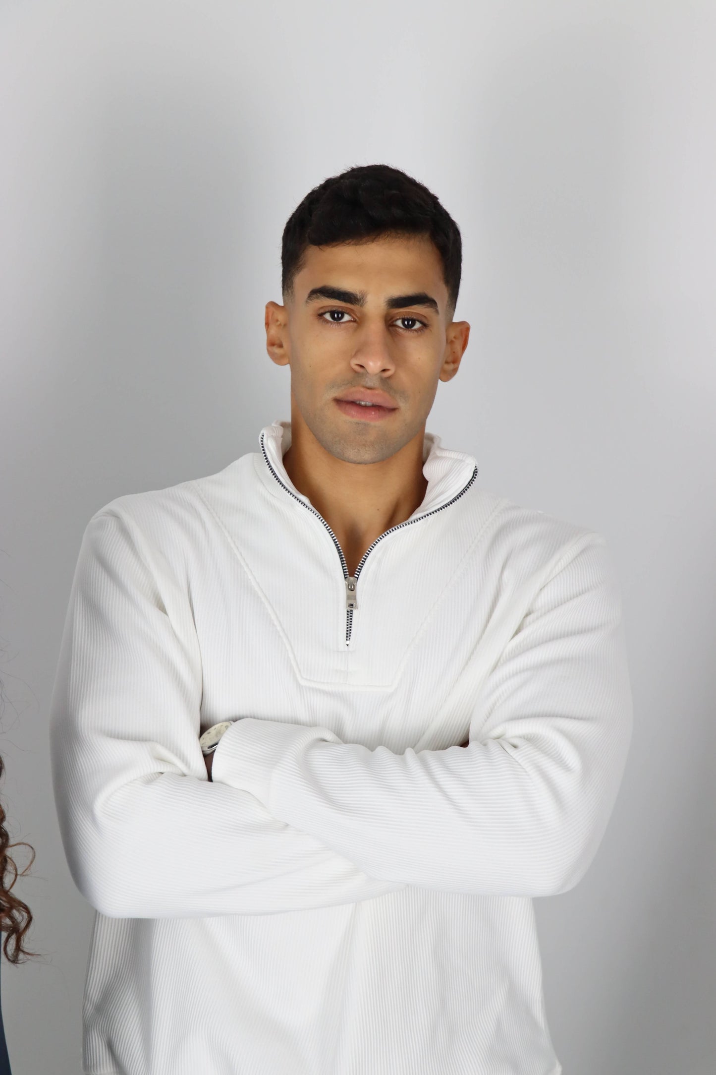 Pearl White Quarter Zip