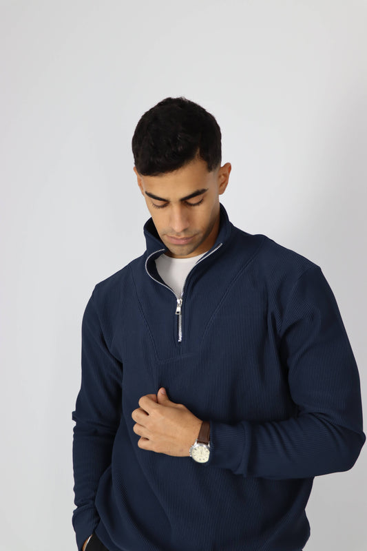 Deep Tide Blue Quarter Zip