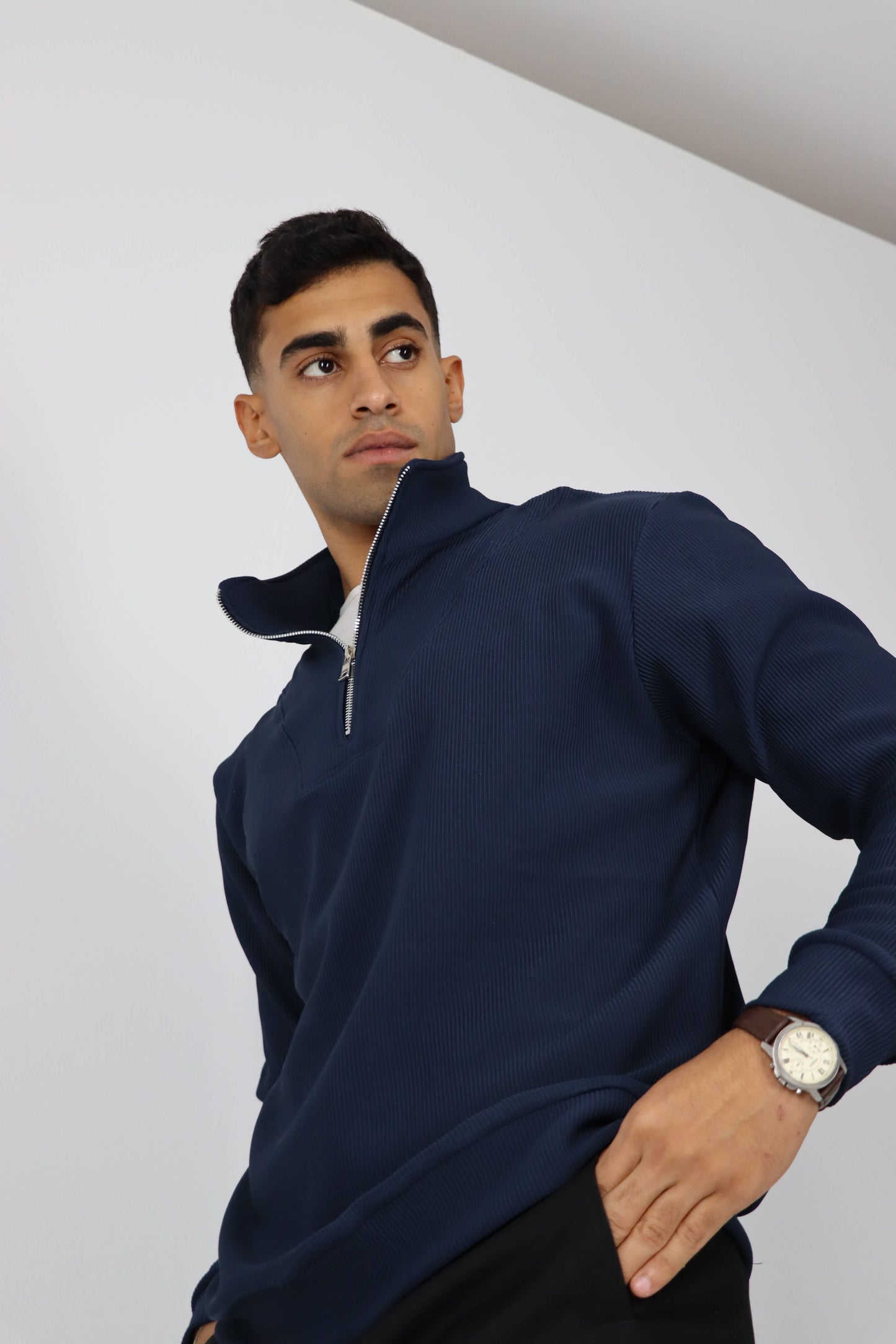 Deep Tide Blue Quarter Zip