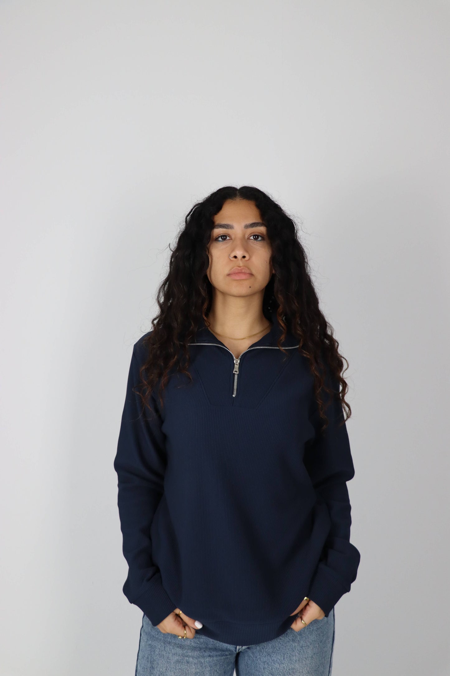Deep Tide Blue Quarter Zip