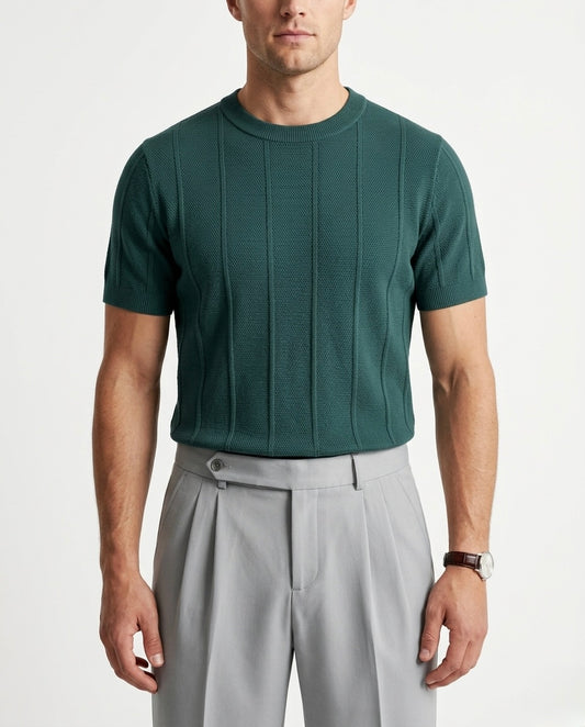 Emerald Green - Column Knit Tee