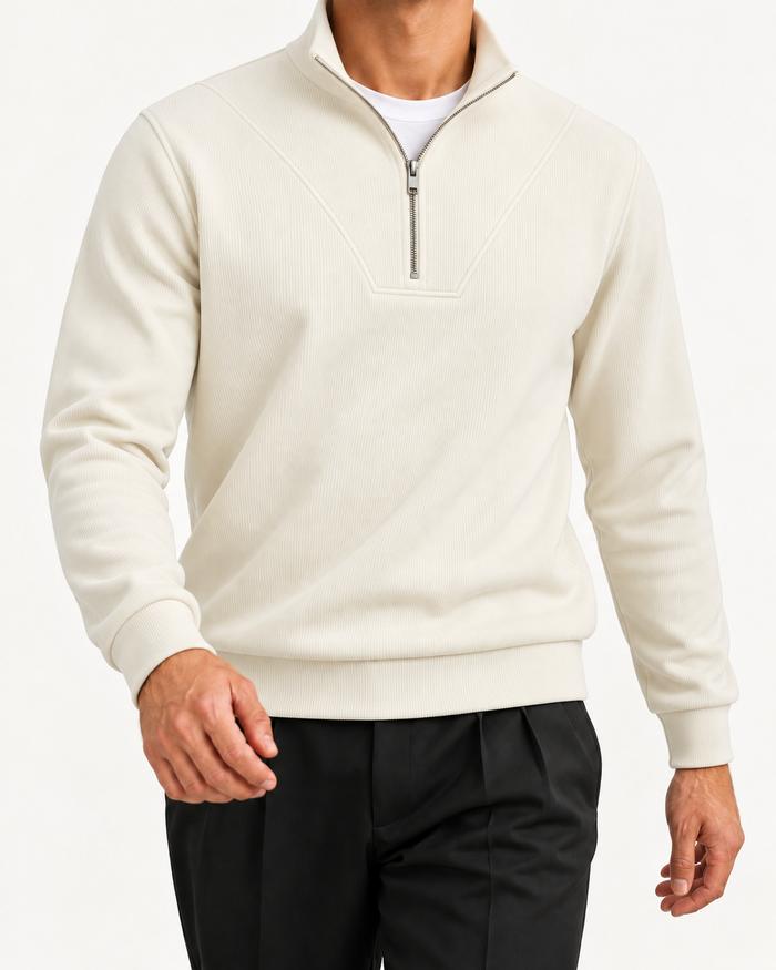Pearl White Quarter Zip