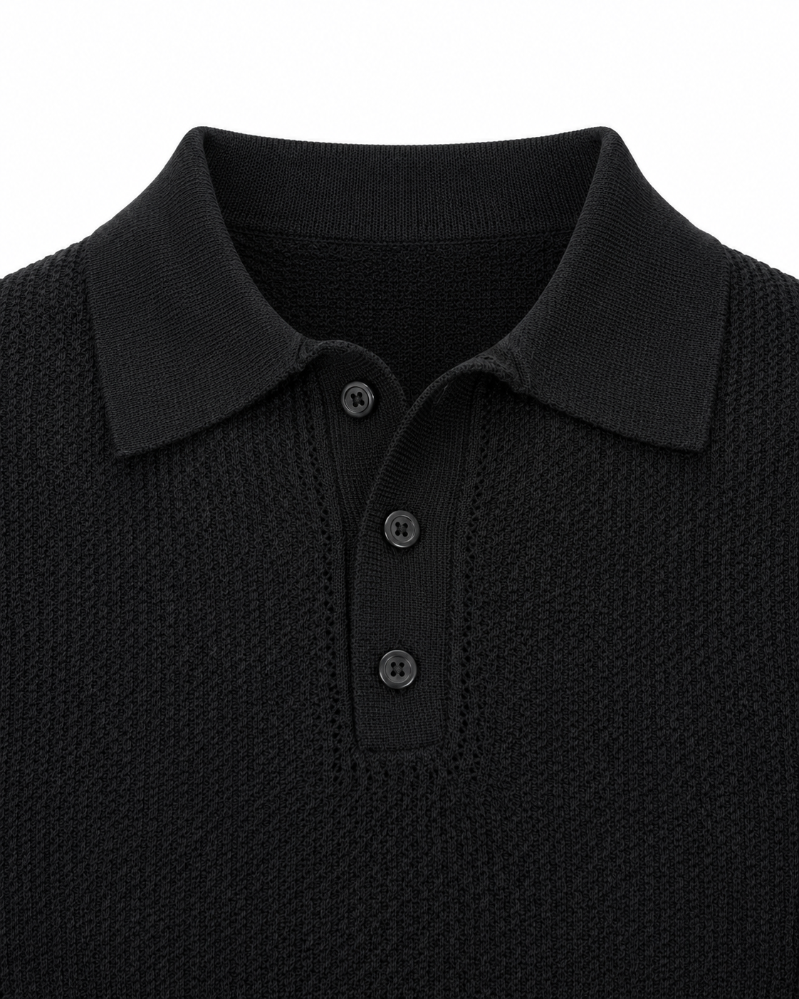Midnight Black - Costa Knit Polo