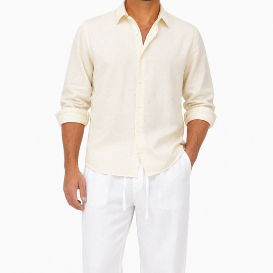 Sandstone Beige – Long Sleeve Linen