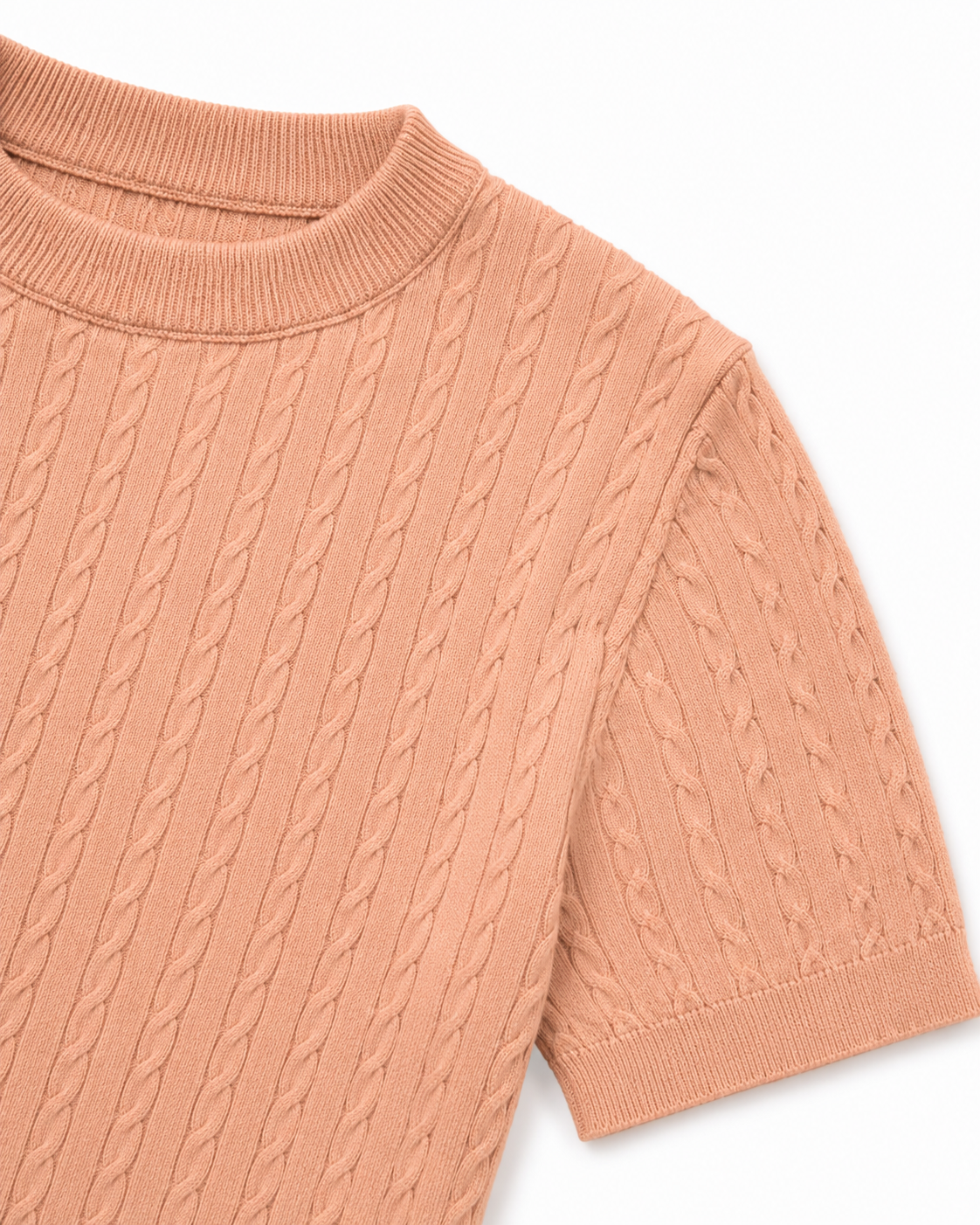 Copper Blush - Cable Knit