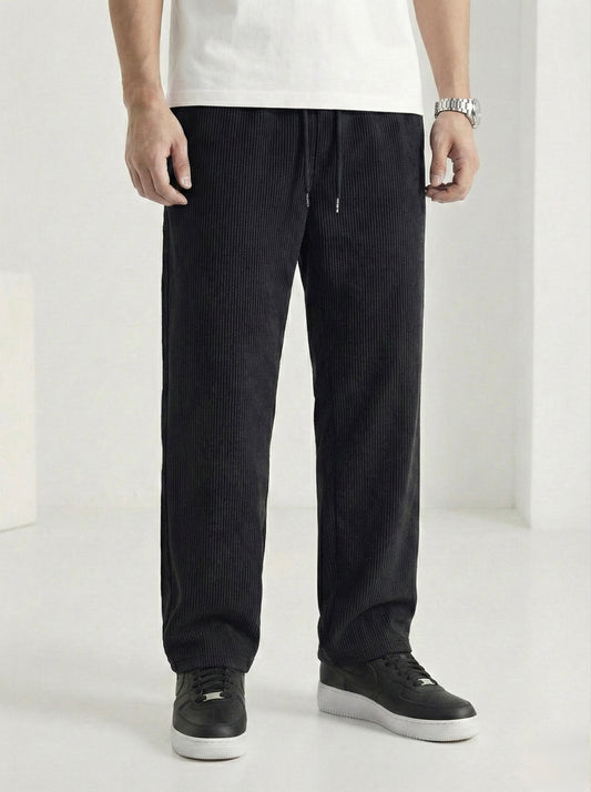 Midnight Black Ribbed pants