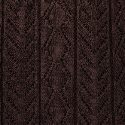 Tobacco Brown — Mosaic Knit Polo