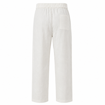 Premium Pearl White – Linen Pants