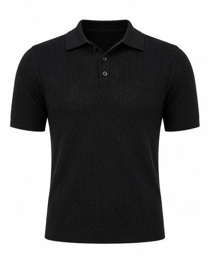Midnight Black - Costa Knit Polo