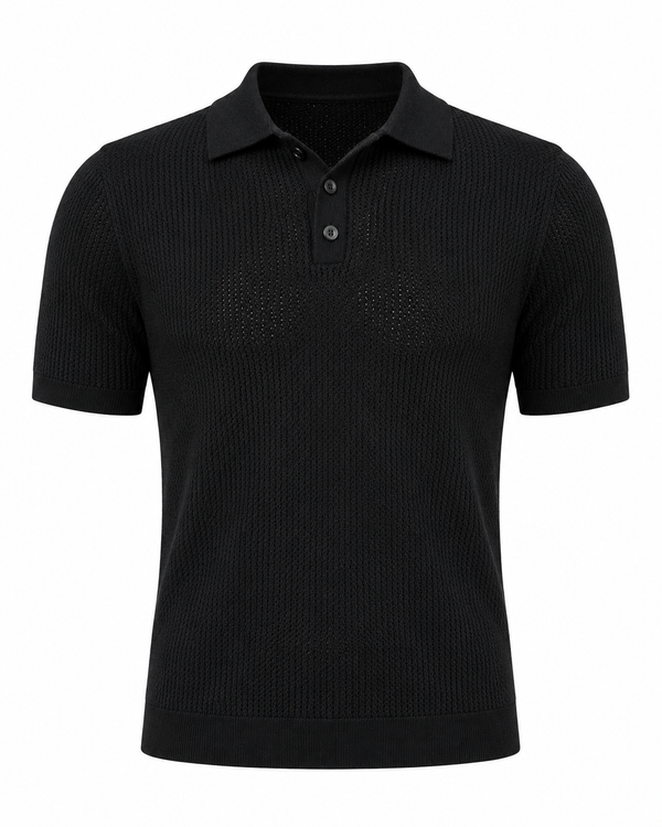 Midnight Black - Costa Knit Polo