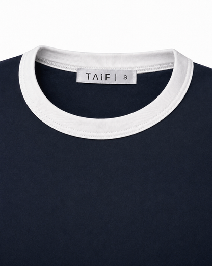 Deep Blue - Ringer Tee