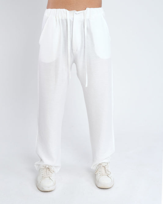 Pearl White – Linen Pants