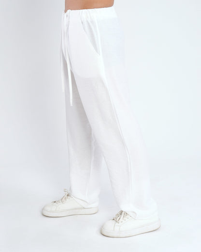 Pearl White – Linen Pants