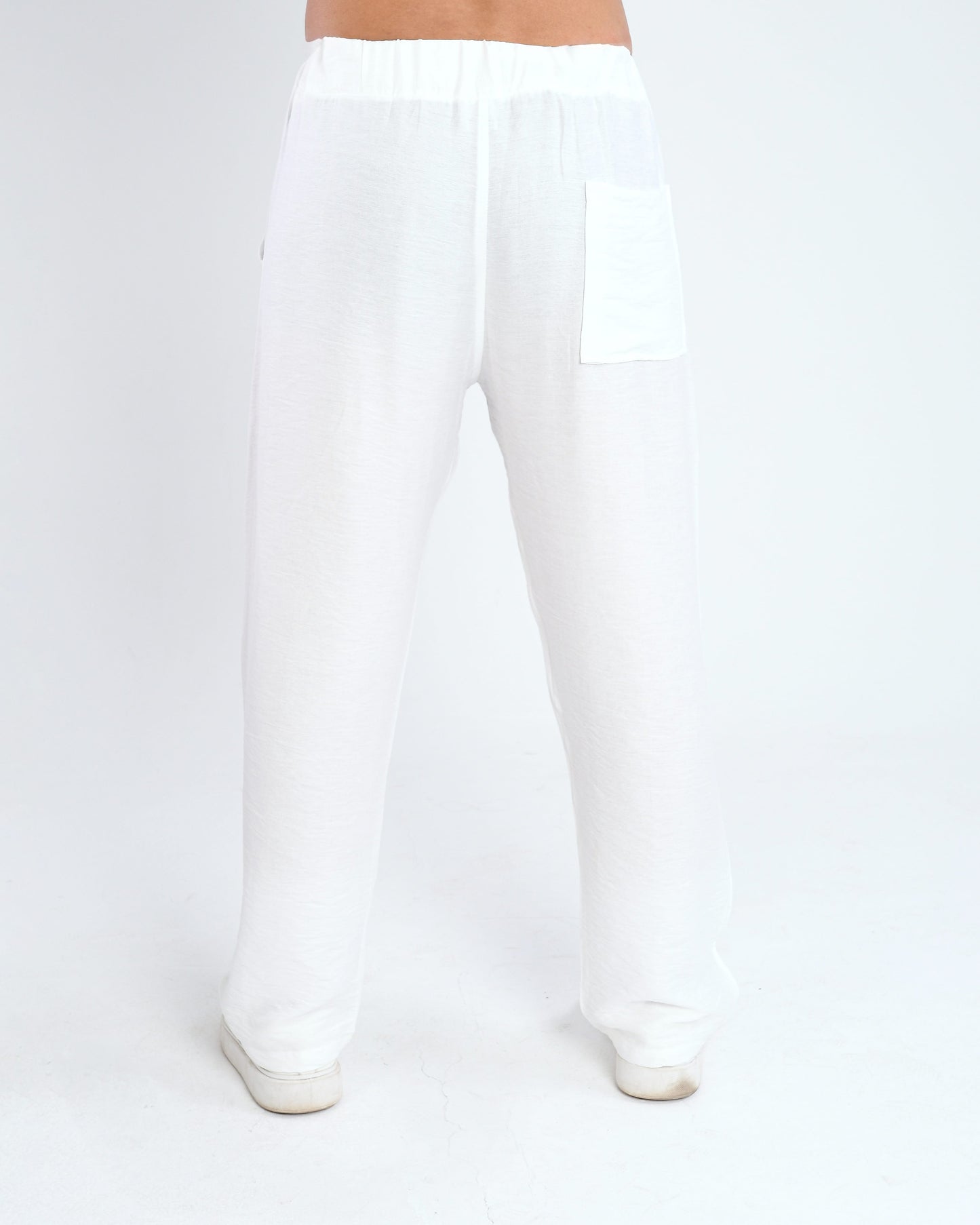 Pearl White – Linen Pants