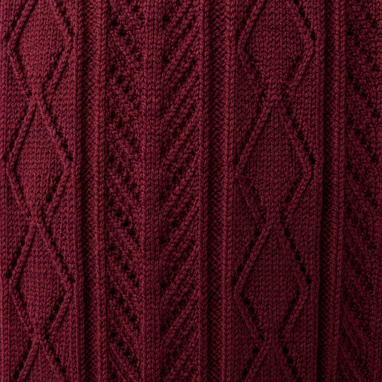 Crimson Burgundy — Mosaic Knit Polo