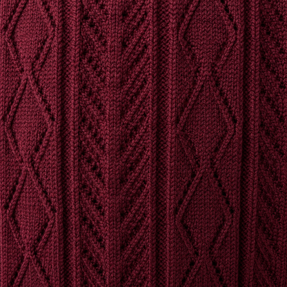 Crimson Burgundy — Mosaic Knit Polo