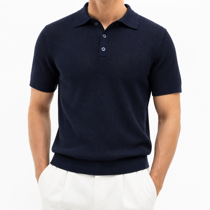 Navy Blue - Costa Knit Polo