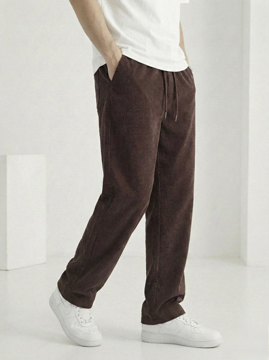 Tobacco Brown Ribbed pants