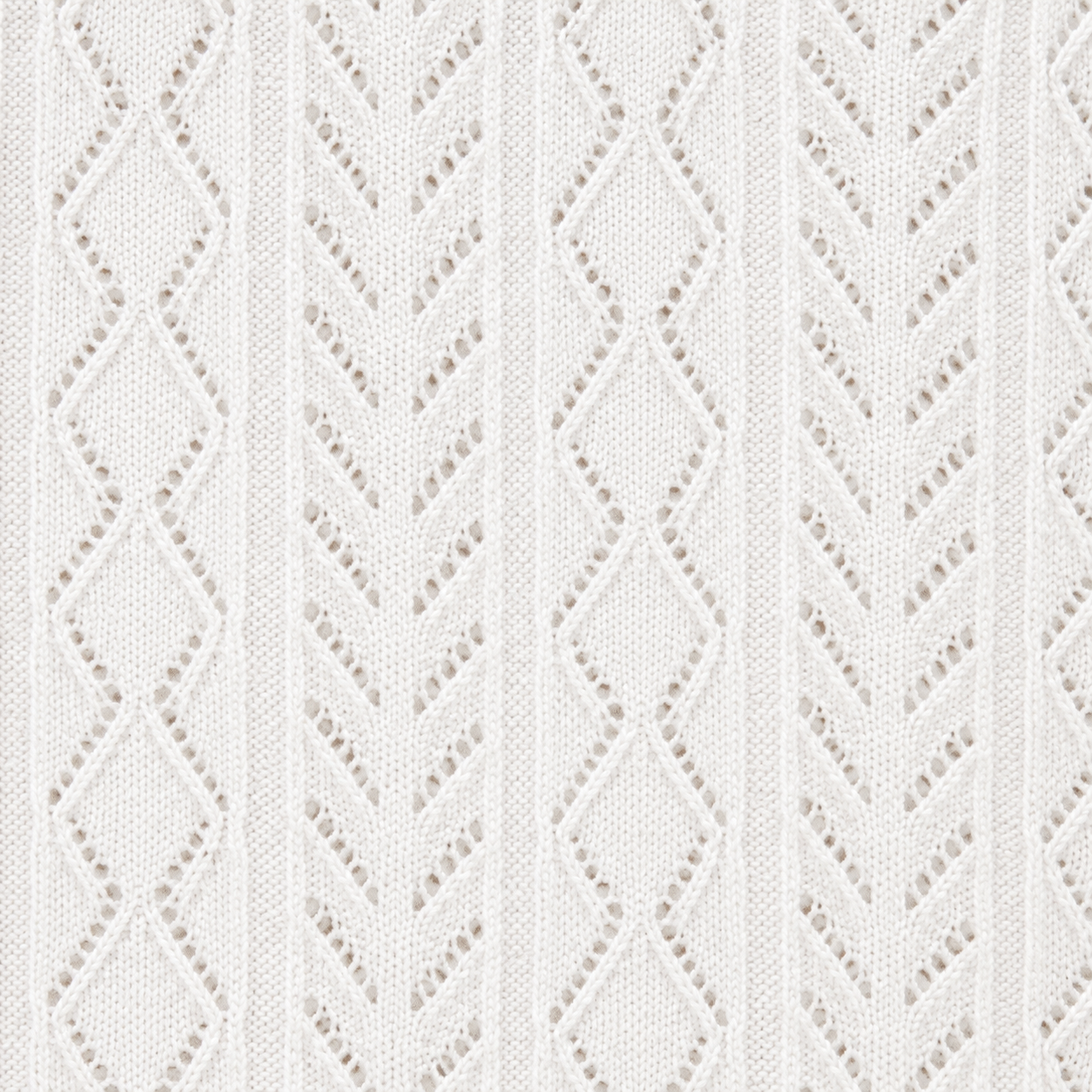 Pearl White — Mosaic Knit Polo