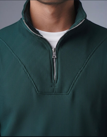 Emerald green Quarter Zip