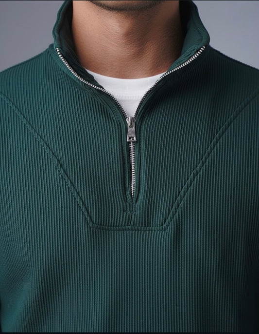 Emerald green Quarter Zip