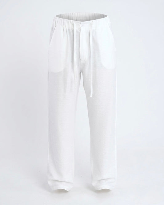 Pearl White – Linen Pants